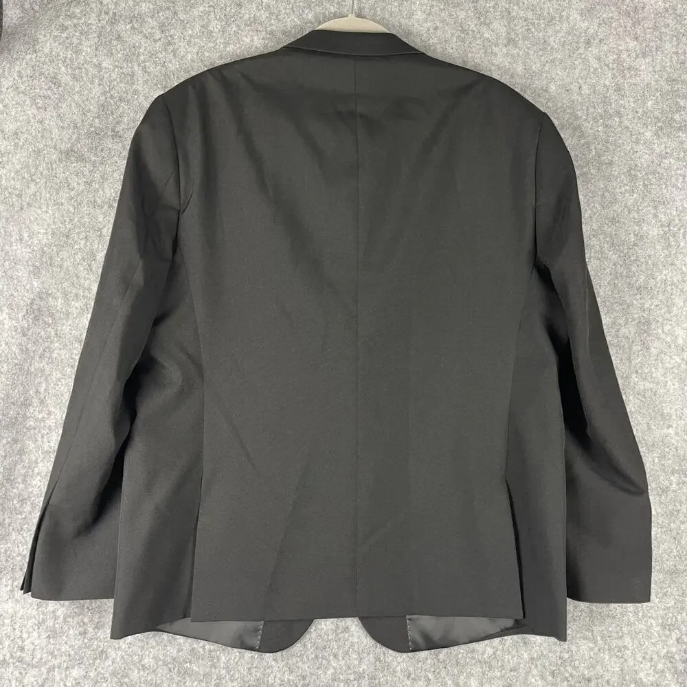 Alain Dupetit‎ Suittech Blazer Sport Coat Jacket Men 44S Black 2 Button NEW